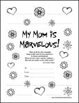 My Mom is Marvelous! (Color-in Border)